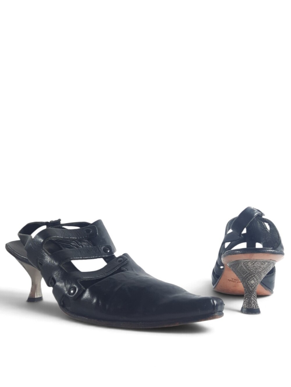 CYDWOK Handcrafted Heels USA Leather Chisel Toe Japanese Minimalist Lagenlook